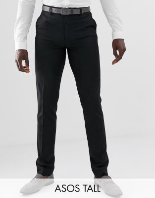 asos tall black trousers