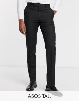 asos tall black trousers