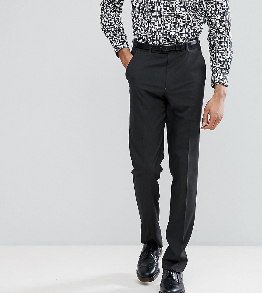 ASOS DESIGN Tall slim smart trousers in charcoal-Grey