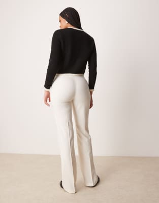 Asos Design Tall Slim Straight Tailored Pants In White
