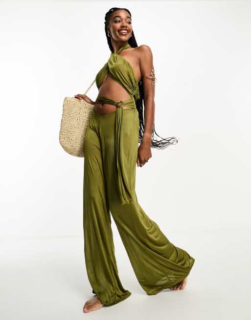 Unlimited Inspiration One Shoulder Crop Top & Palazzo Pants Set