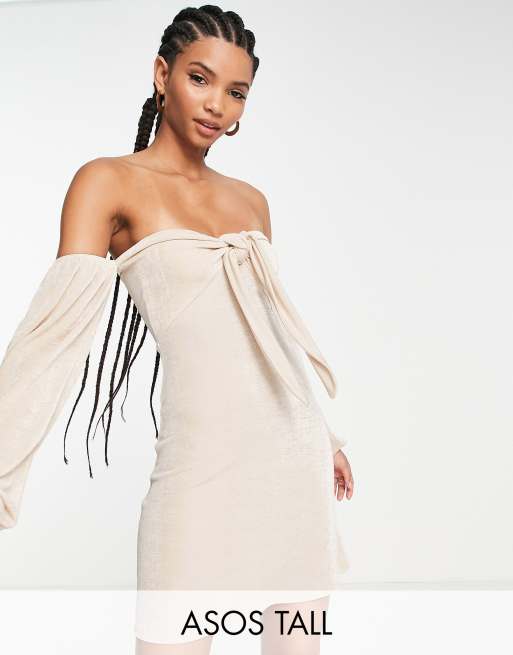 Vero Moda Tall tie shoulder beach maxi dress in cream