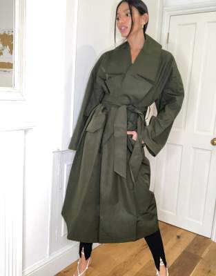 lightweight khaki trench coat