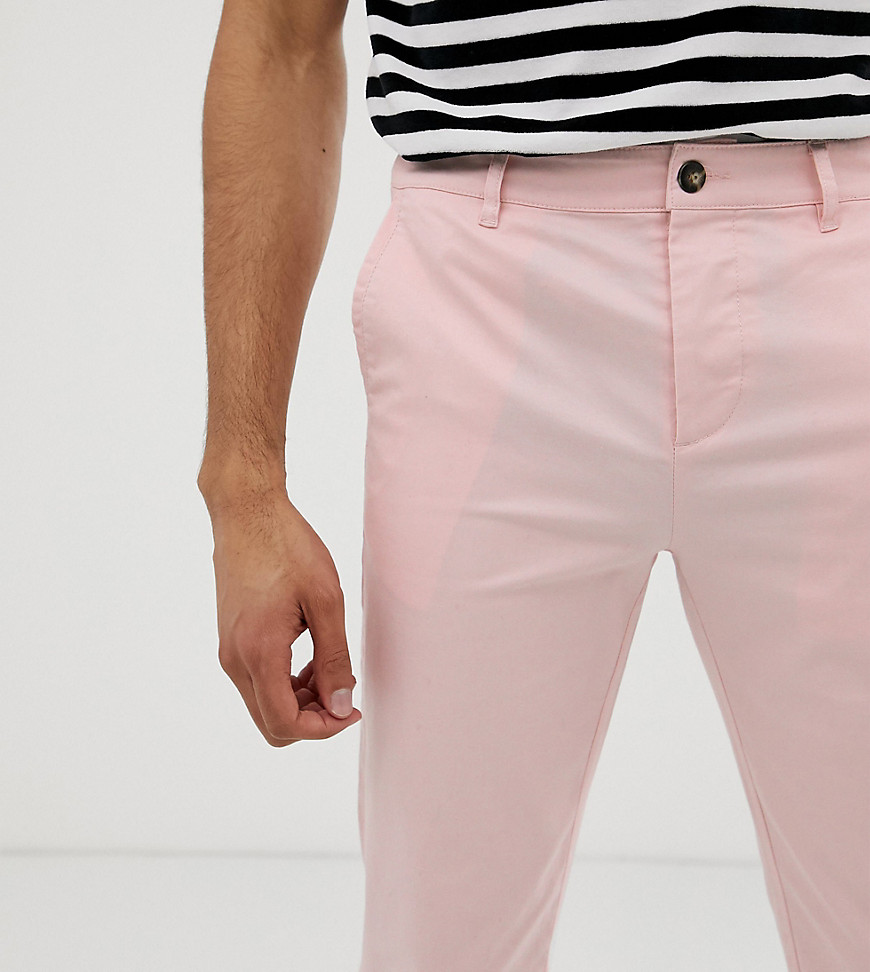 ASOS DESIGN - Tall - Smalle chino in zachtroze
