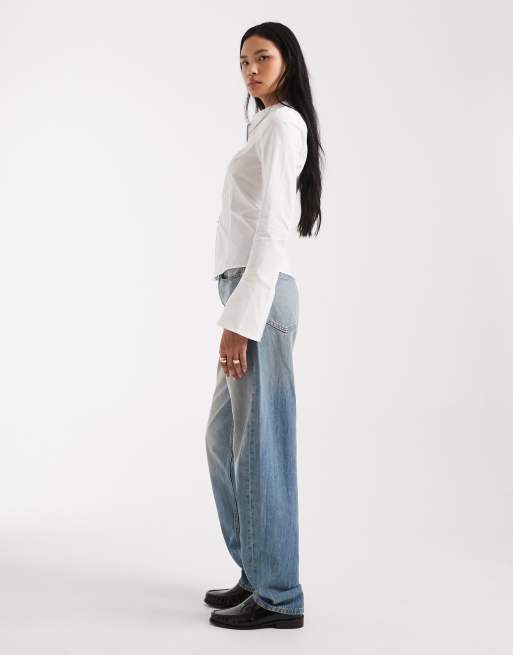 ASOS DESIGN Tall - Smalle jeans med barrel-ben og vintagevask, 3 af 5