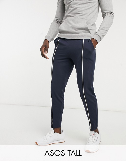 ASOS DESIGN Tall smart co-ord tapered joggers in pique with pin tucks & fixed hem