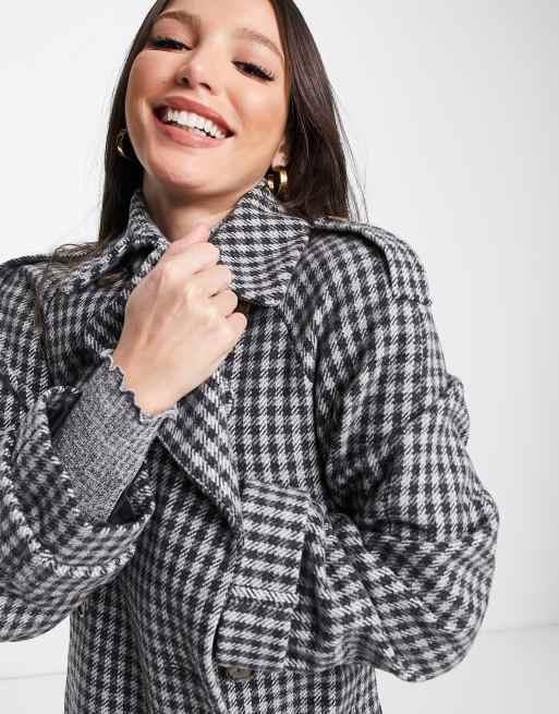 Asos check coat shop