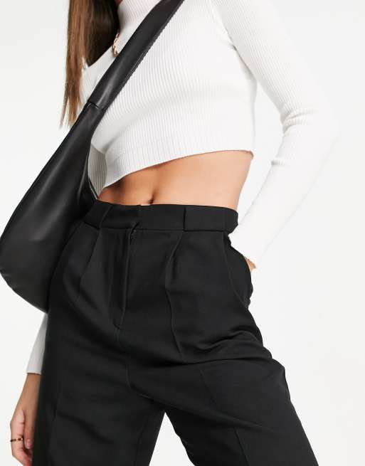 ASOS DESIGN Tall smart tapered trouser in black, 2 of 4