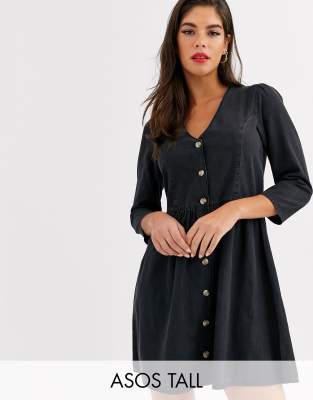 asos black tea dress