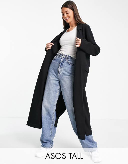 Asos black coat outlet womens