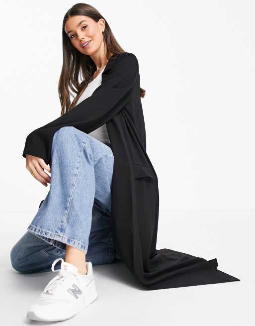 Asos black hot sale duster coat