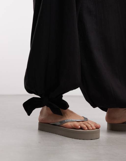 ASOS DESIGN Tall - Sorte ballonbukser i hørblanding, 4 af 5