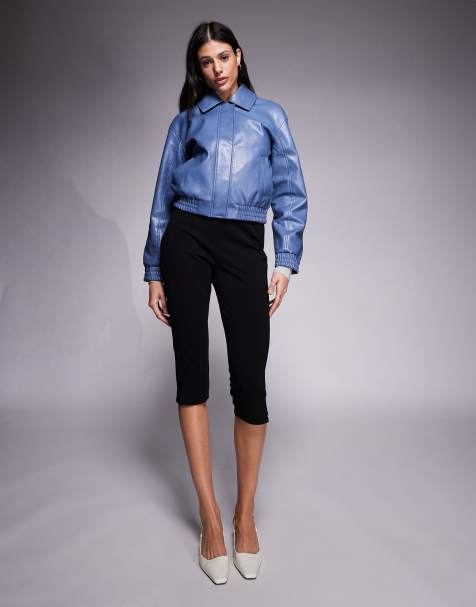ASOS DESIGN Tall - Sorte capri-bukser med sideslidser - view 1