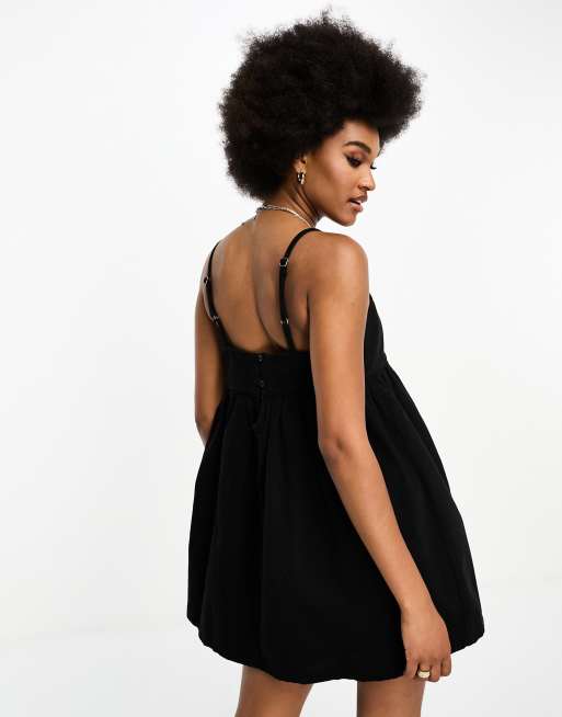ASOS DESIGN Tall - Sortvasket cami-minikjole i denim, 2 af 4
