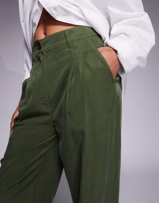 ASOS DESIGN Tall – Spodnie ze zwężanymi nogawkami w kolorze khaki, 3 z 4