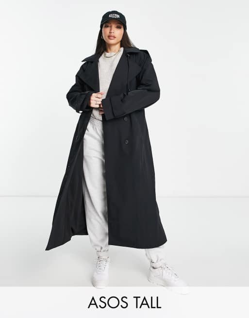 Asos hooded hot sale trench coat