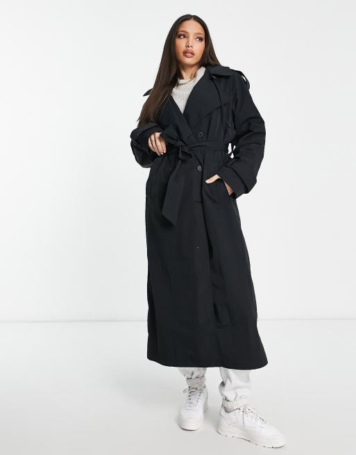 Asos black shop trench coat