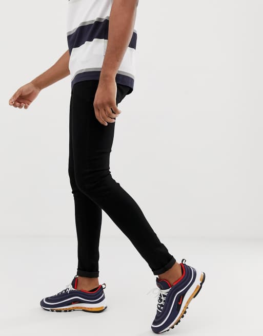 ASOS DESIGN Tall spray on jeans in power stretch denim in black, 2 of 4
