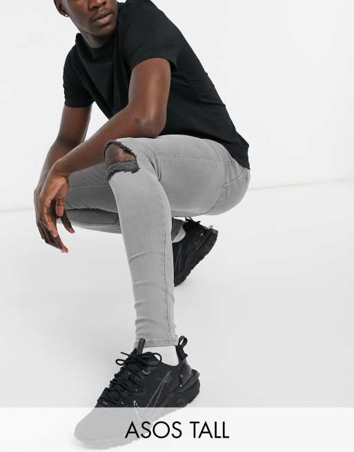 Light Grey Grey Spray On Jeans Mens Light Wash Skinny Jeans Gray