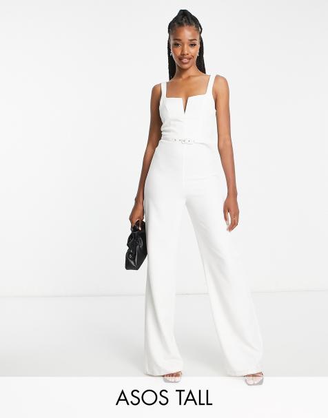 White jumpsuit store for tall ladies