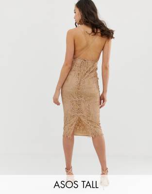 asos square neck midi prom dress