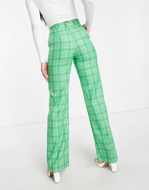 ASOS DESIGN straight ankle suit pants in olive