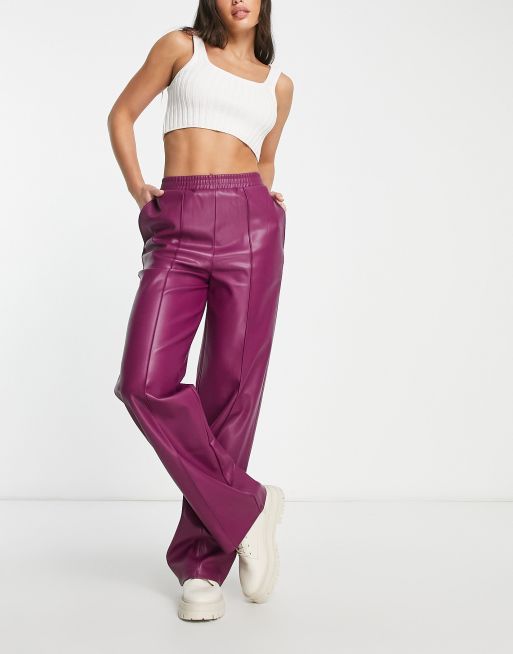 Leather joggers 2024 asos