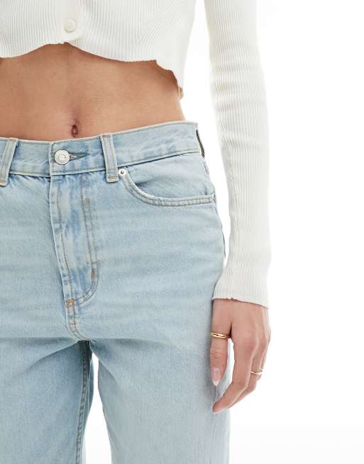ASOS DESIGN Tall – Straight Jeans in Blassblau mit mittelhohem Bund, 4 von 5