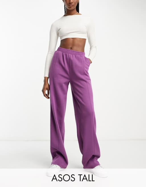 ASOS DESIGN Tall straight leg jogger in violet