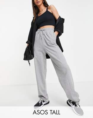 ASOS DESIGN straight leg jogger in grey marl