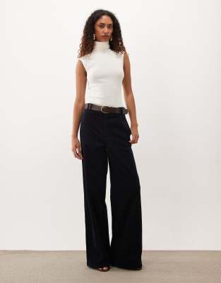 Asos Tall Asos Design Tall Straight Leg Pants In Navy