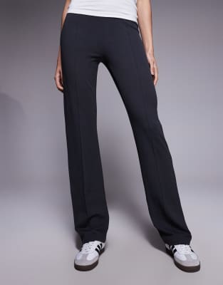 Asos Tall Asos Design Tall Straight Leg Pants With Pintucks In Gray