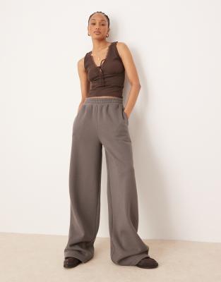 ASOS DESIGN Tall straight leg sweatpants in gray - view 1
