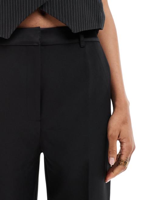 ASOS DESIGN Tall straight leg tailored tux pants in black, 4 of 5
