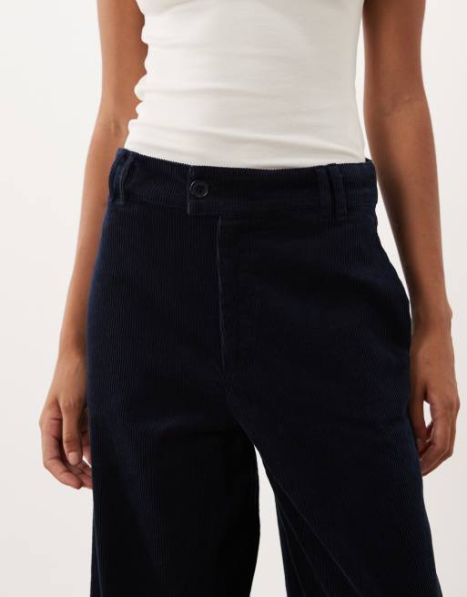 ASOS DESIGN Tall straight leg trousers in cord in navy, 3 of 5