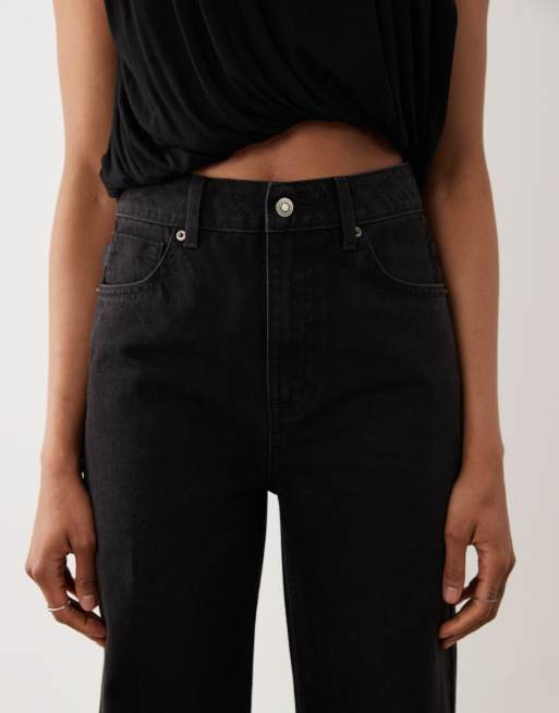 ASOS DESIGN Tall Straight-Wide-Leg-Jeans in Schwarz, 5 von 5