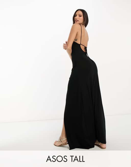 Asos tall black dress best sale