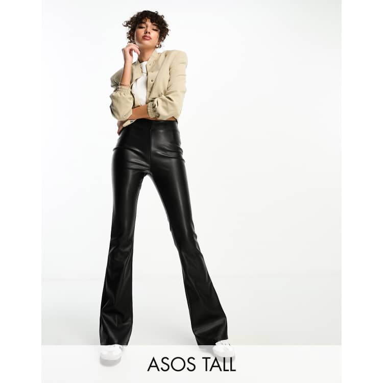 Faux leather 2024 ladies trousers