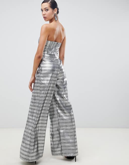 Asos best sale silver jumpsuit