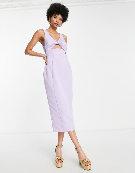 Asos lilac 2025 midi dress