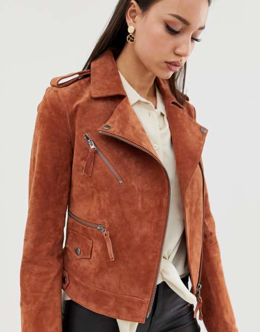 Asos suede hot sale biker jacket