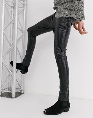 leather look jeans tall