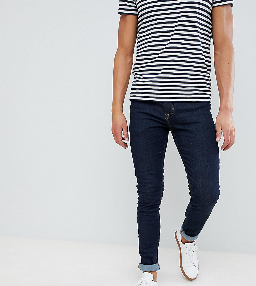 ASOS DESIGN Tall - Super skinny-jeans i indigo-Blå