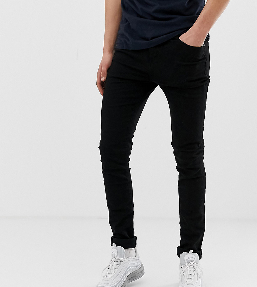 ASOS DESIGN Tall - Super Skinny-jeans i sort