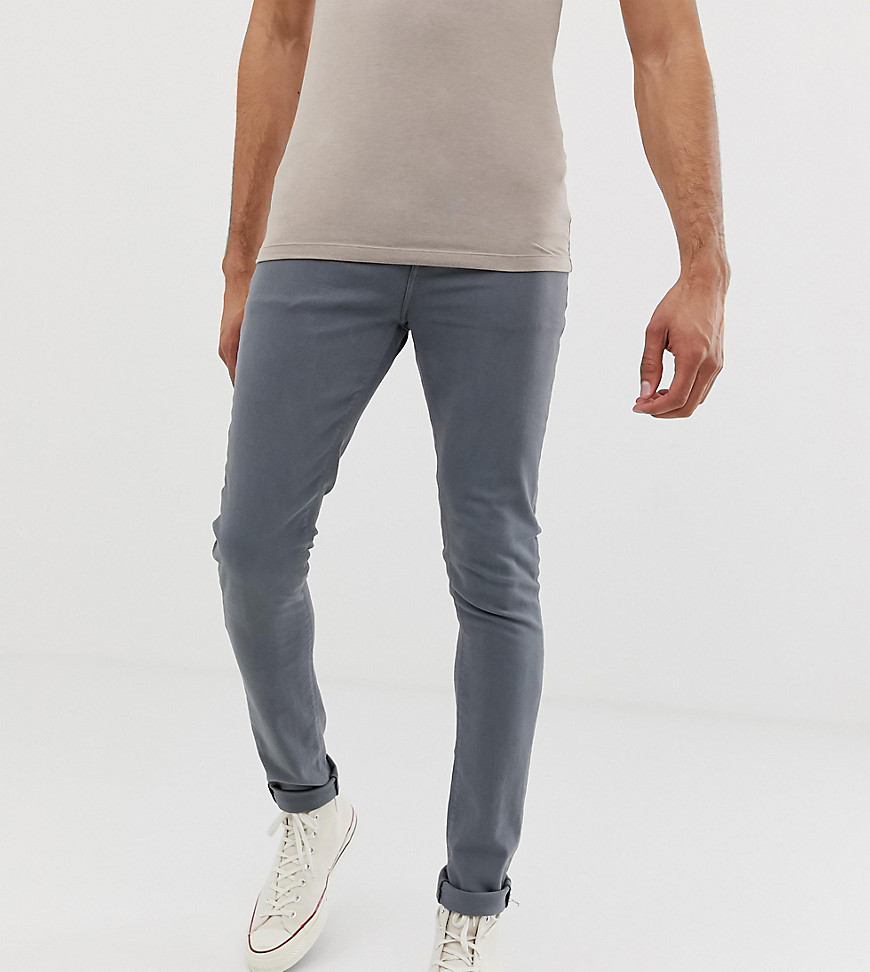 ASOS DESIGN Tall super skinny jeans in gray
