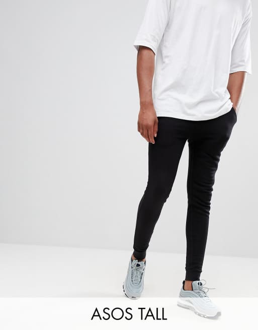 ASOS DESIGN Tall super skinny joggers in black | ASOS