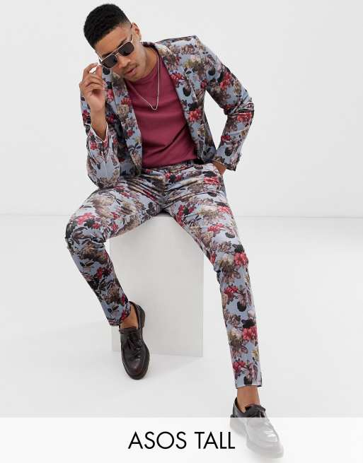 Asos mens floral suit best sale