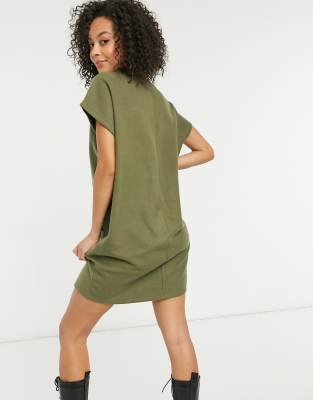 dark green sweater dress