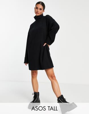 asos black sweater dress