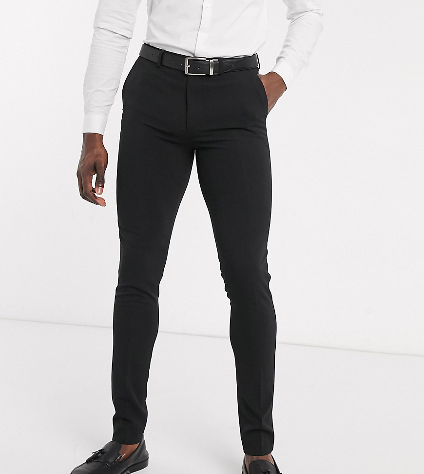 ASOS Design - Tall - Superskinny nette broek in zwart